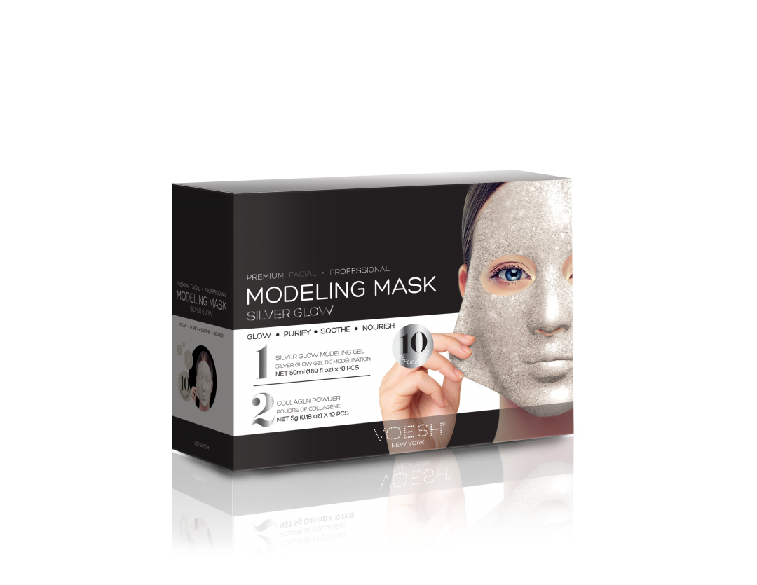 Facial Modeling Mask Pearl Sølv Ansigtsmaske 10 MASKER I ÆSKEN BCL
